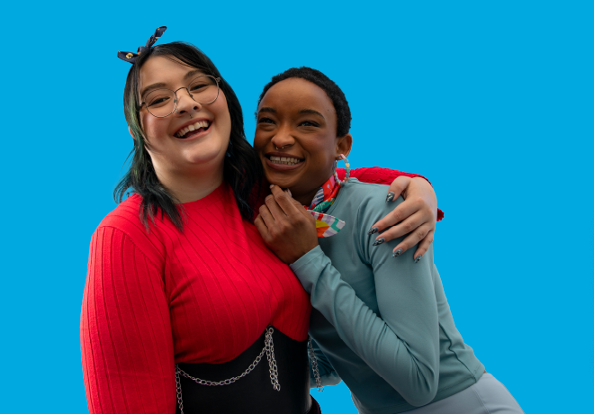 2 young people wearing bandannas