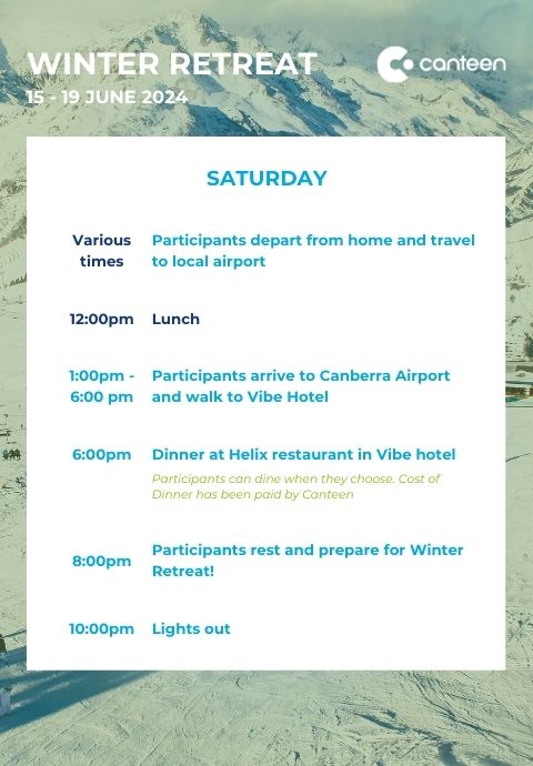 a program of the canteen winter program on sunday